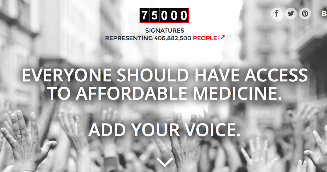 75K Signatures Giving Tuesday | Access to Medicine