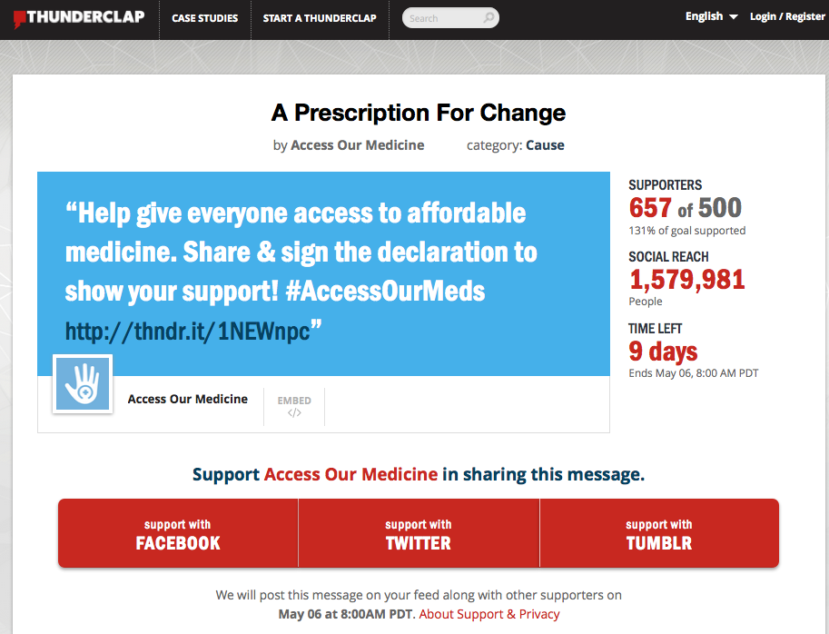 Access Our Medicine Thunderclap